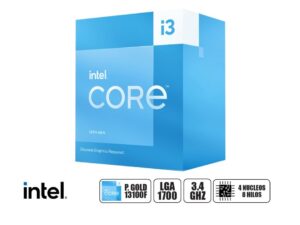 PROCESADOR INTEL CORE I3 13100F 3.4GHZ HASTA 4.50GHZ, 12MB, 4 NULEOS, NO TIENE GRAFICA INTEGRADO, LGA 1700 (BX8071513100F)