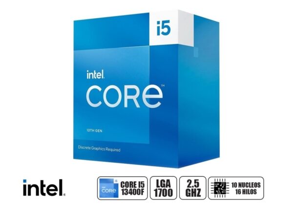 PROCESADOR INTEL CORE I5 13400F 2.5GHZ HASTA 4.6GHZ, 20MB, 10 NULEOS, NO TIENE GRAFICA INTEGRADO, LGA 1700