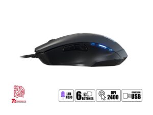 COMBO 2 EN UNO THERMALTAKE COMANDER, TECLADO ILUMINACION ROJO, AZUL, MORADO, MOUSE 6 2500 DPI, INTERFAZ USB