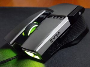 MOUSE EVGA X17 GAMING, SENSOR HASTA 16,000 DPI, ILUMINACION RGB, CON 10 BOTONES, CONEXION USB, COLOR GRIS