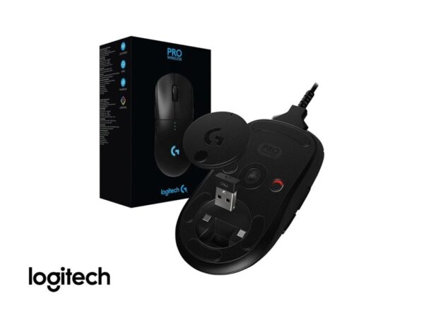 MOUSE LOGITECH G PRO WIRELESS GAMING, SENSOR HASTA 25,000 DPI, ILUMINACION RGB, CON 7 BOTONES, CONEXION USB, COLOR NEGRO - Imagen 4