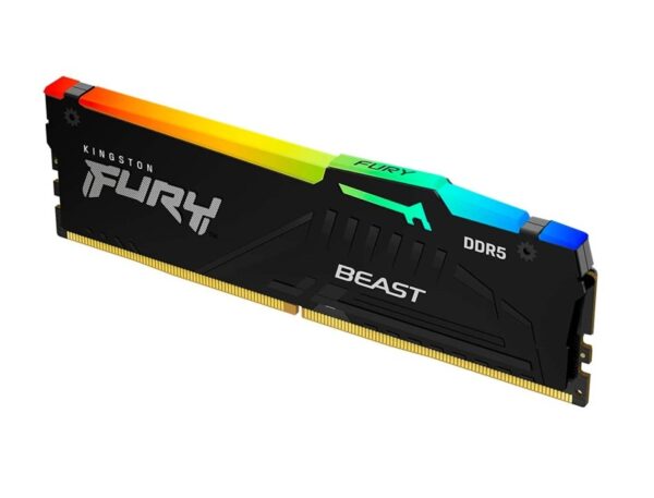 MEMORIA RAM KINGSTON DDR5 32GB, FRECUENCIA 5200 MHZ, FURY BEAST, RGB, NEGRO, PARA PC DE ESCRITORIO - Imagen 4