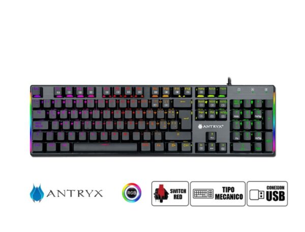 TECLADO ANTRYX MECANICO CHROME STORM MK850 | SWITCH RED