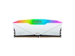 MEMORIA RAM APACER DDR4 8GB, FRECUENCIA 3200 MHZ, NOX BLANCO RGB LED, PARA PC DE ESCRITORIO