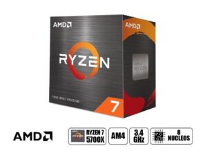 PROCESADOR AMD RYZEN 7 5700X AM4, 3.4GHZ, 32MB, 8 NUCLEOS (100 -100000926WOF)