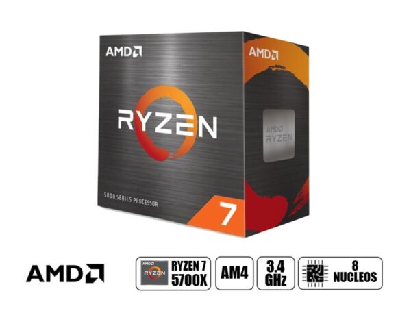 PROCESADOR AMD RYZEN 7 5700X AM4, 3.4GHZ, 32MB, 8 NUCLEOS (100 -100000926WOF)