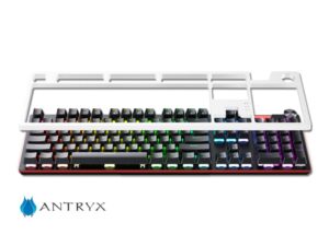 TECLADO ANTRYX GAMING MECANICO CHROME STORM MK830 TKL WHITE | SWITCH BROWN