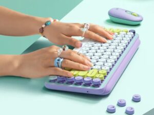 TECLADO LOGITECH INALAMBRICO MECANICO POP KEYS | MULTI DIVICE | FRESH VIVES - LILA