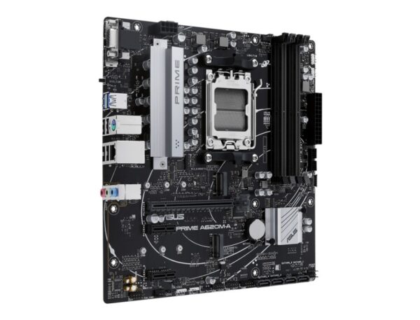 PLACA MADRE ASUS A620M-A PRIME, PARA PROCESADORES AMD RYZEN AM5, 4 RANURAS DE MEMORIA DDR5 HASTA 192GB BUSS 6400 ECC, G-700 (90MB1F10-M0AAYC) - Imagen 2