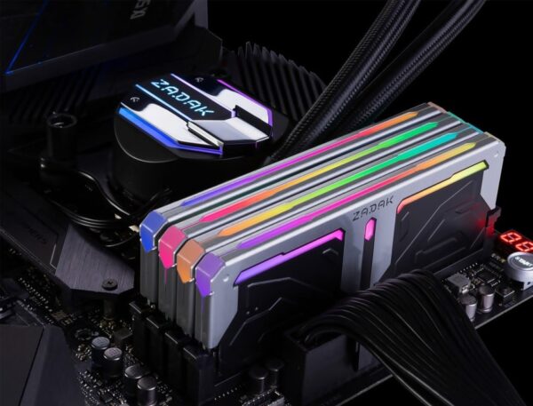 MEMORIA RAM ZADAK DDR4 16GB (2X8), FRECUENCIA 4133 MHZ, SPARK BLACK/GRIS RGB LED, PARA PC DE ESCRITORIO - Imagen 2