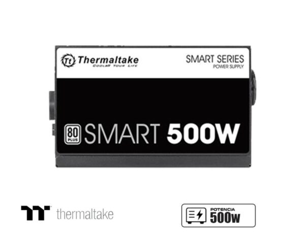 FUENTE THERMALTAKE 500W 80 PLUS, SMART ATX WHITE NO MODULAR NEGRO (PS-SPD-0500NPCWUS-W)