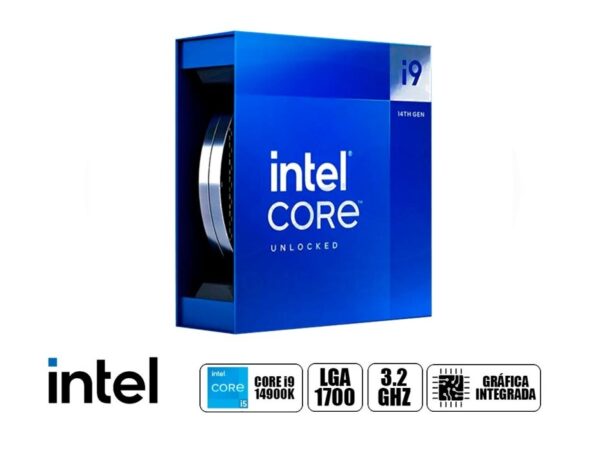 PROCESADOR INTEL CORE I9 14900K 3.2GHZ HASTA 6.0 GHZ, 36MB, 24 NUCLEOS, CON GRAFICO INTEGRADO, LGA 1700,