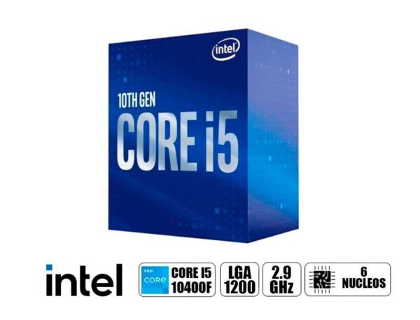 PROCESADOR INTEL CORE I5 10400F 2.9GHZ HASTA 4.30 GHZ, 12MB, 6 NUCLEOS, LGA 1200