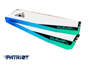 MEMORIA RAM PATRIOT DDR5 64GB (2X32GB), FRECUENCIA 6200 MHZ, VIPER VENOM, BLANCO, CON ILUMINACION LED RGB, CL 42