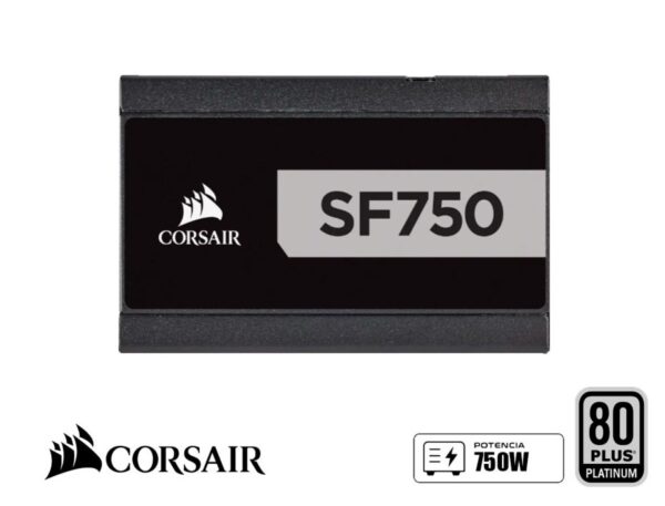 FUENTE DE PODER CORSAIR 750W ATX, PLATINUM 80 PLUS, SF750, SFX, MINI MODULAR, COLOR NEGRO (CP-9020186-WW) - Imagen 2