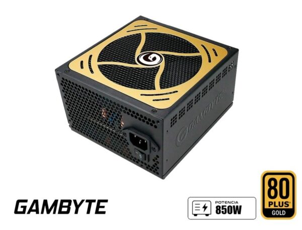 FUENTE DE PODER GAMBYTE 850W OEM ATX, GOLD 80 PLUS, NO MODULAR, (GI-XZ850W-GC)