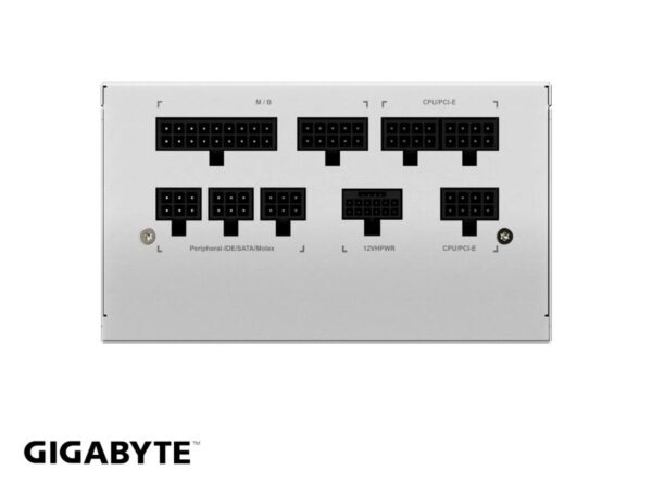 FUENTE DE PODER GIGABYTE 850W ATX,COLOR BLANCO GOLD 80 PLUS, MODULAR, (GP-UD850GM PG5W) - Imagen 2