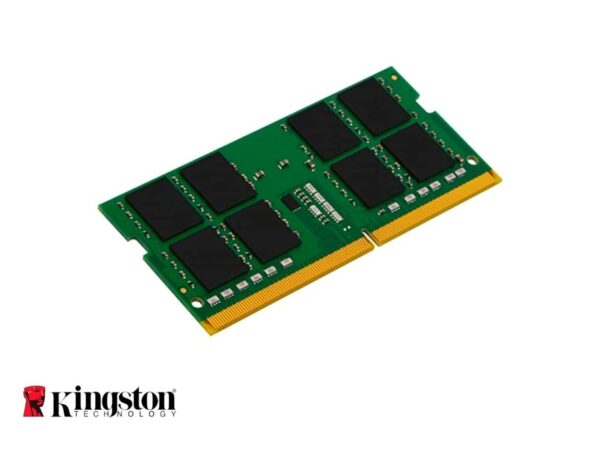 MEMORIA SODIMM KINGSTON DDR4 32GB FRECUENCIA 3200 MHZ, KVR32, PARA LAPTOP, COLOR VERDE