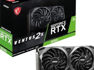 MSI Geforce RTX 3050 Ventus 2X - Tarjeta de video, 8 gb, Gddr6, 128 bits,