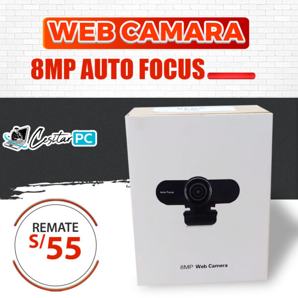 Camara web 8MP Auto focus  s/55