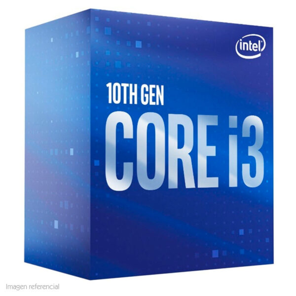 Procesador Intel Core i3-10100, 3.60 GHz, 6 MB Caché L3, LGA1200, 65W, 14 nm.