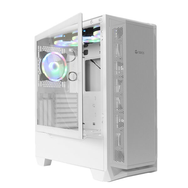 Case Gamer Teros TE-1165W, Mid Tower, BLANCO , USB 3.0 / 2.0, Audio