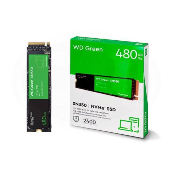 WD® Unidad SSD 480 GB PCle NVMe Gen3 M.2 SN350 green