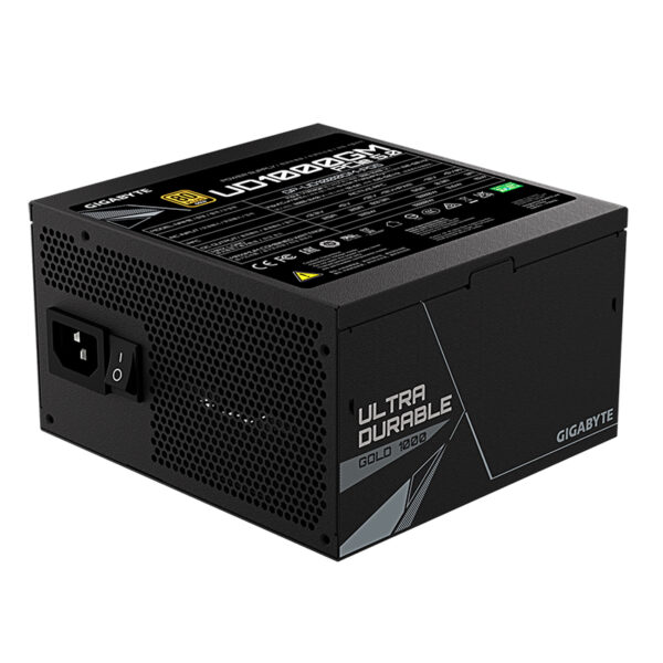 Fuente de alimentación Gigabyte UD1000GM PG5, 1000W, 80 PLUS Gold Certified, Formato ATX.