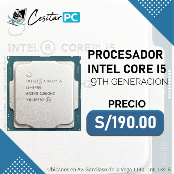 PROCESADOR INTEL CORE I5 9TH GEN