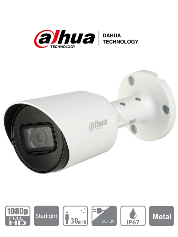 CAMARA BALA DAHUA HAC-HFW1500T 5MP HDCVI 2.8MM IP67 IR30M METAL