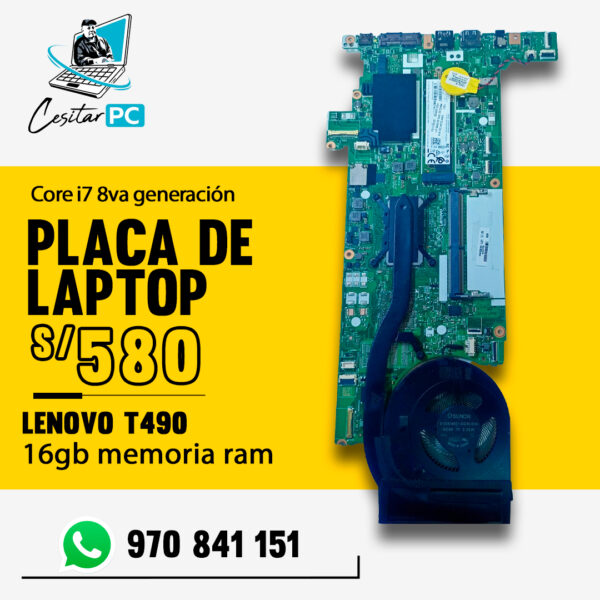 PLACA LAPTOP CORE I7 8VA GENERACIÓN