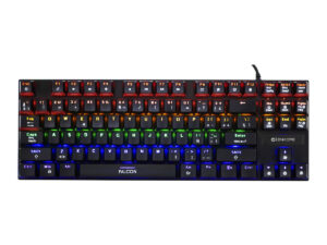 TECLADO MECANICO ENKORE FALCON 87 ENK-1005 RAINBOW (SW-AZUL) NEGRO