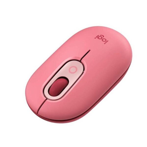 Mouse Logitech Pop Bluetooth Rosado Coral PC Laptop - Imagen 3