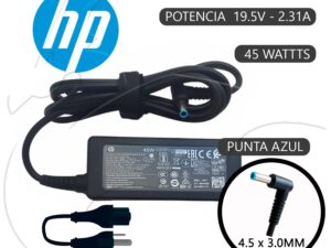 Cargador Laptop HP ( Punta Azul ) 19.5v - 2.31A - 45W