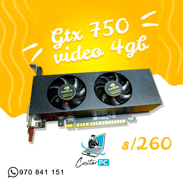 TARJETA DE VIDEO GTX 750 VIDEO 4GB