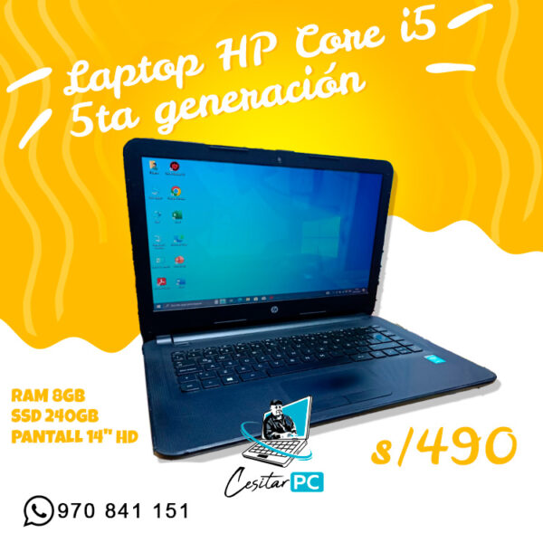 LAPTOP HP i5 5ta GENERACIÓN