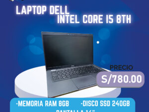 LAPTOP DELL PROC. INTEL CORE I5 8TH GEN /RAM 8GB/SSD 240GB/14