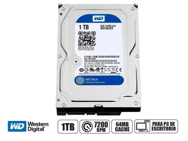 DISCO DURO WESTERN DIGITAL 1TB - 7200 RPM - 3.5"