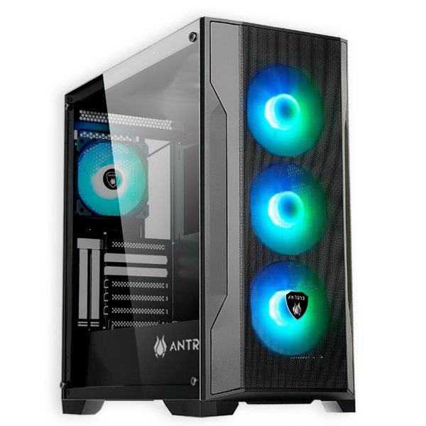 CASE ANTRYX FX 710 BLACK, USB TIPO C, V/TEMPLADO, ARGB (COMPTR)