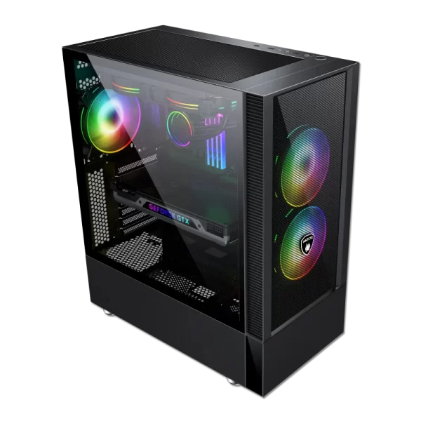 CASE ANTRYX RX 460 MESH BLACK, ARGB, V/TEMPLADO ( SCP) - Imagen 2