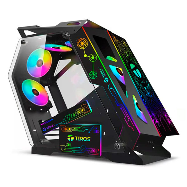 Case Gamer Teros TE1312, Negro, USB 3.0, USB 2.0, Audio fan ARGB (DEL)