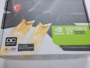 TARJETA DE VIIDEO  MSI GEFORCE NVIDIA GT 1030 4GB GDDR4 LP 64 BITS (S.P)